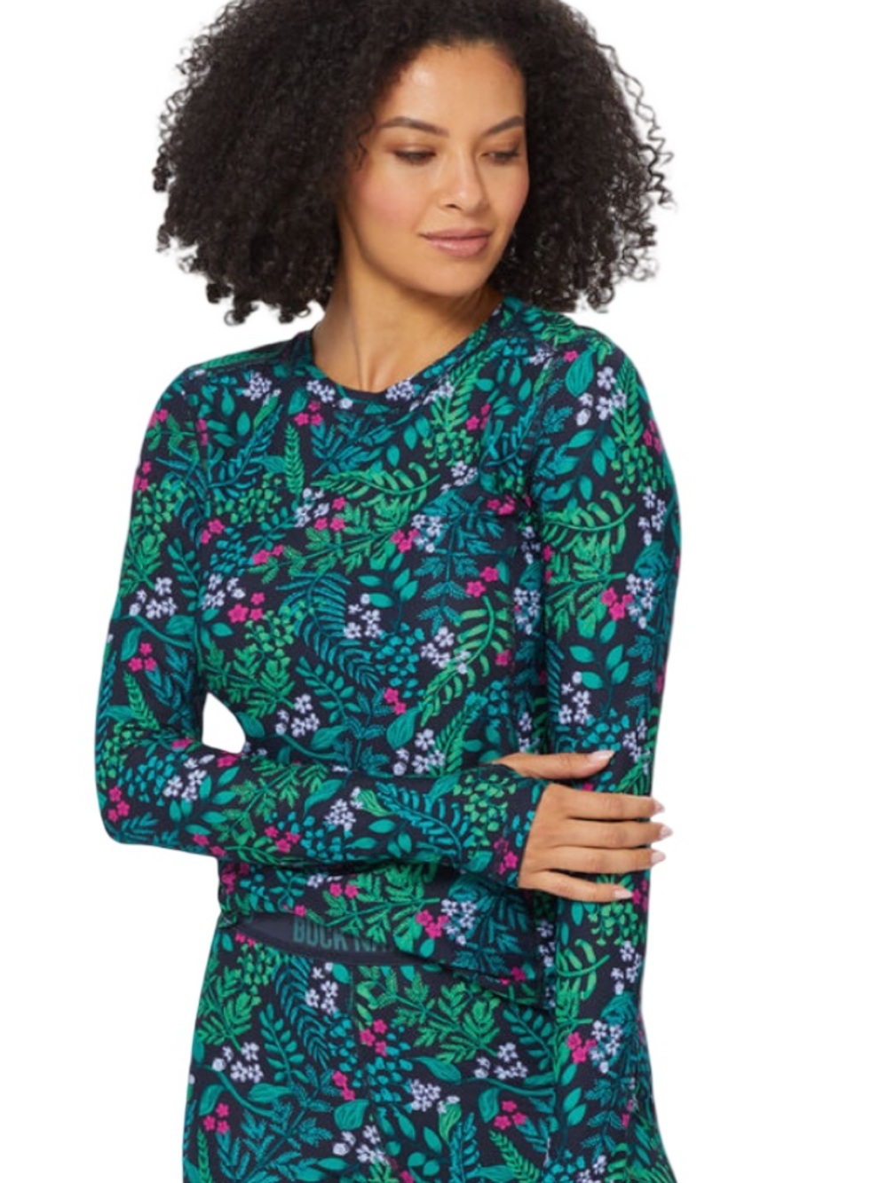 Duluth Trading Co. Buck Naked Floral Base Layer Top NWT Size S - Picture 3 of 6
